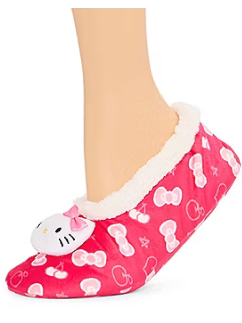 Sanrio Hello Kitty Plush Pink Slipper Socks